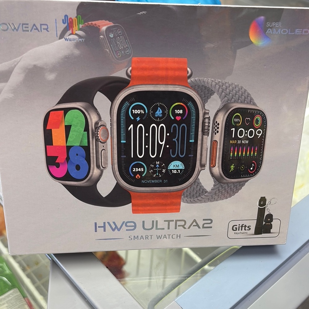 HW9 Ultra2 Smart Watch - Black, Orange, Gray